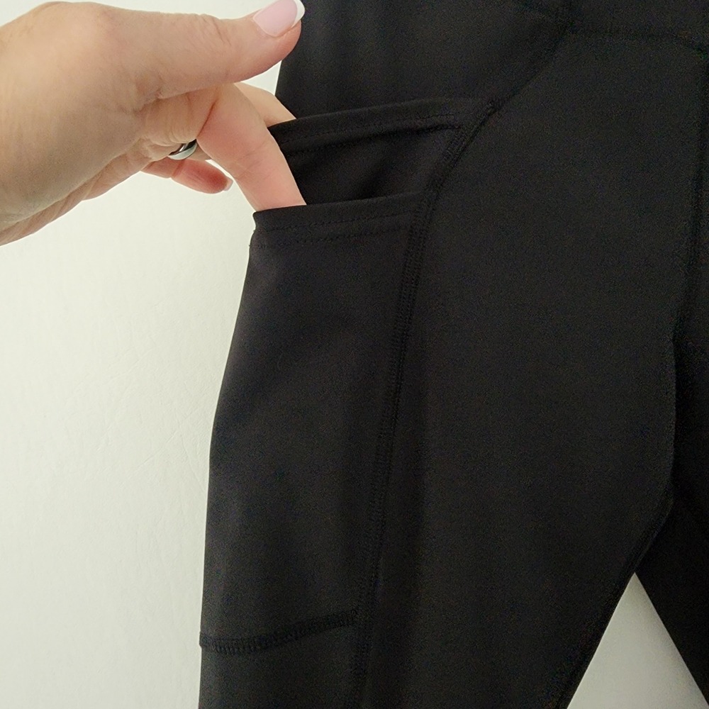 Free People Movement black legging side pockets womens size S - Picture 3 of 5